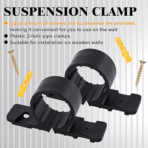 Miniatura 3 de Paquete de 50 abrazaderas de tubo de 1 pulgada para tubos de suspensión para Pex, cobre, tubo de CPVC