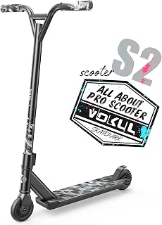 Vokul TRII S2 Entry Freestyle Pro Stunt Scooter for Age 8+; Decent Entry Level Pro Scooter - 19.5" W*23.8" H Handlebar - 6061 Aluminum 20" L*3.9" W Deck; Stable Performance