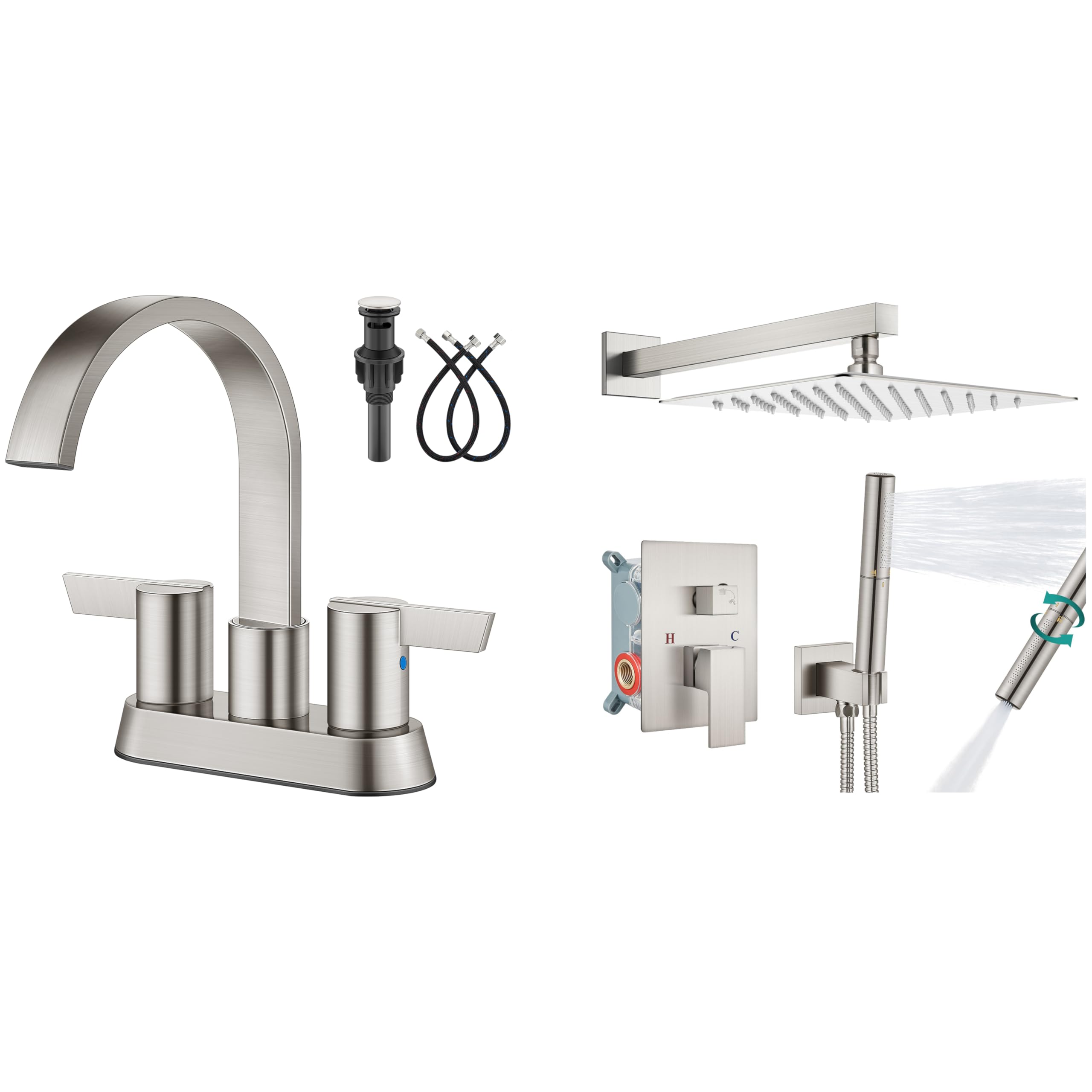 Hcfyauis Bathroom Faucets Shower System