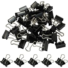 180 Pack Mini Binder Clips, Small Paper Clips Micro Size Office Clips, 15mm Clamps for Home School Business Black