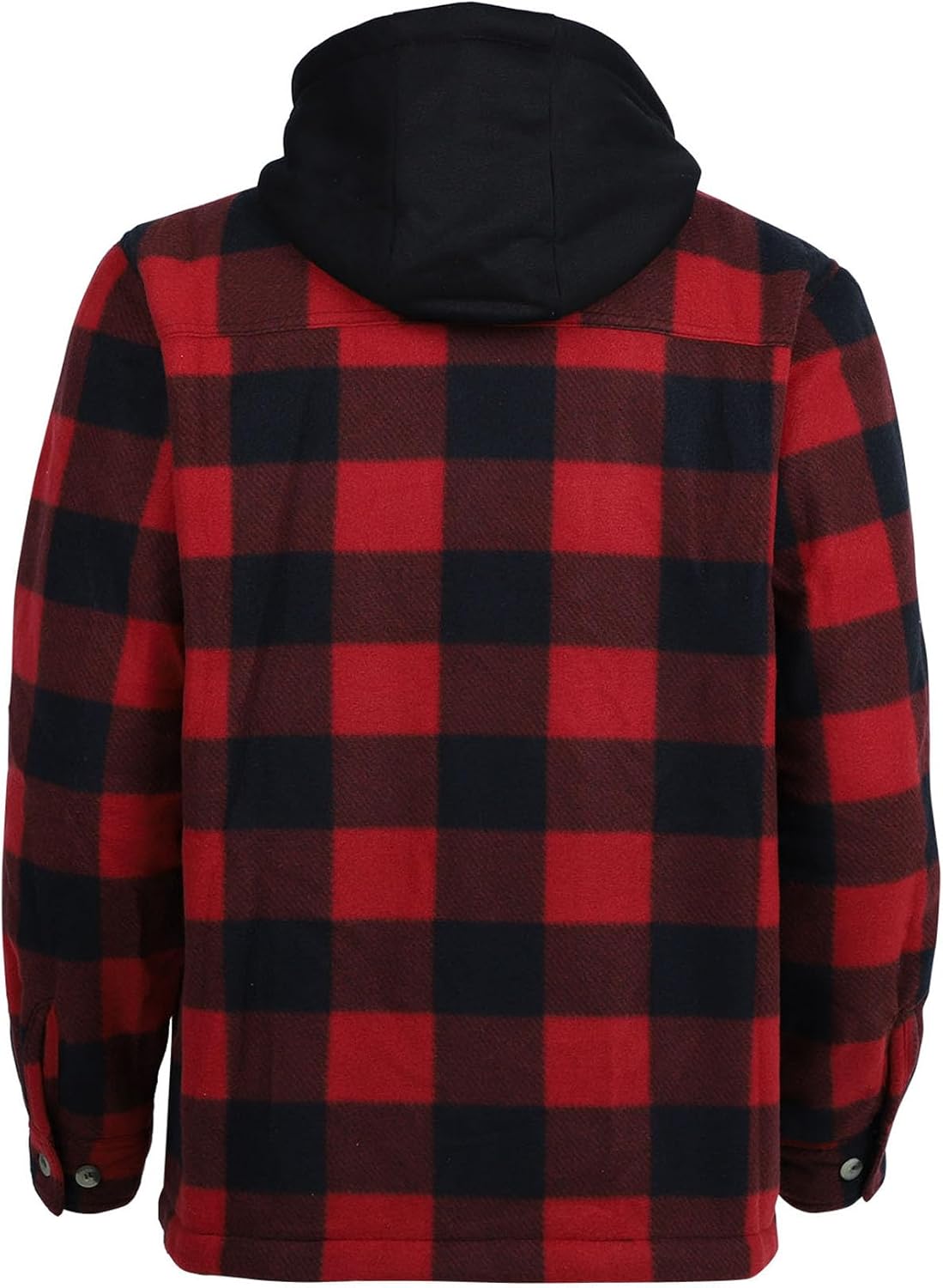LeeHanTon Mens Heavyweight Hoodies Casual Zip Up Plaid Flannel Shirt Jackets Winter Thick Berber Lined Fleece Coat - Image 3
