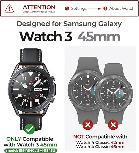 Miniatura 2 de Dexnor Funda para Samsung Galaxy Watch 3454 Classic5 Pro Band 1.732 in 1.772 in 1.811 in, nueva actualización bisel elevado y a presión, funda