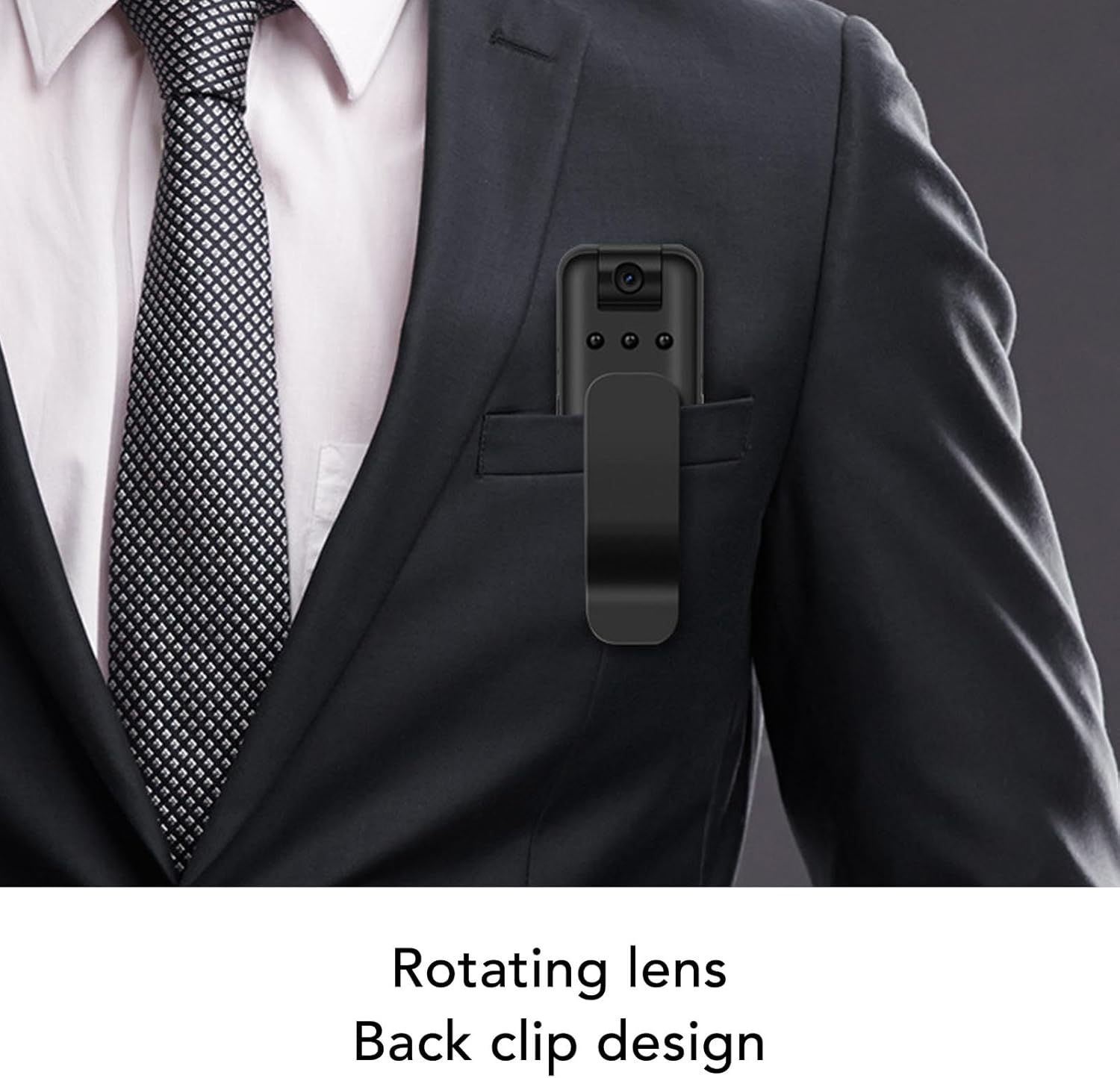 Sanpyl Mini Body Camera with rotating lens and back clip