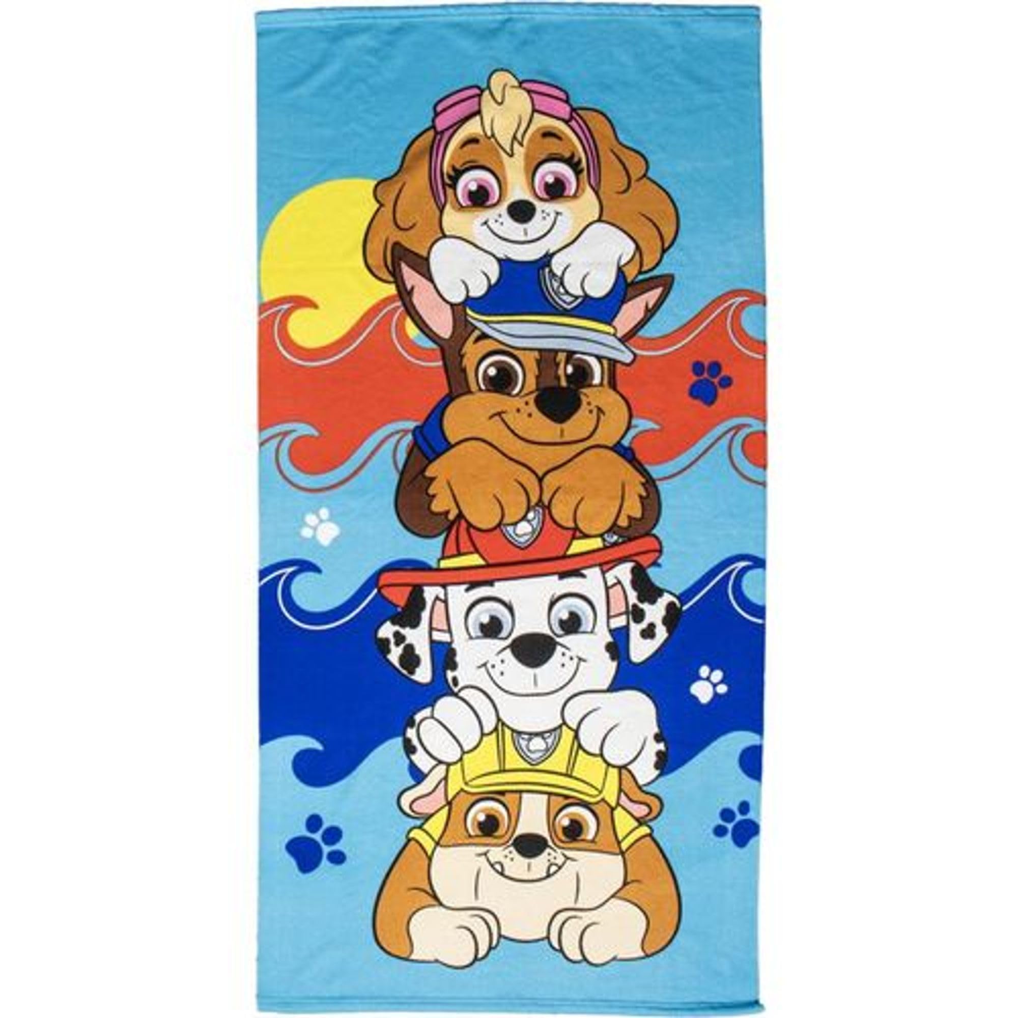 CERDÁ LIFE'S LITTLE MOMENTS Poncho con capucha de la Patrulla Canina con diseño oficial, accesorio de playa o baño para niños, de secado rápido y con un estilo aventurero