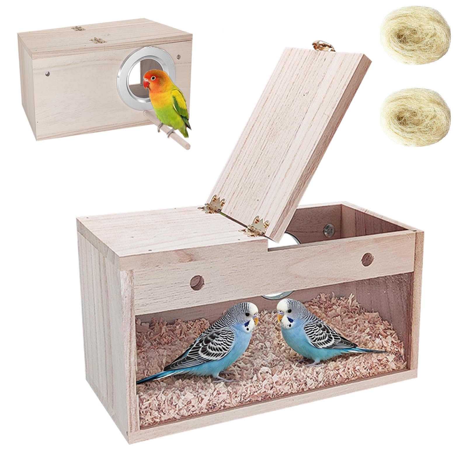 Amazon.com : Tfwadmx Parakeet Nesting Box, Transparent Bird Nest