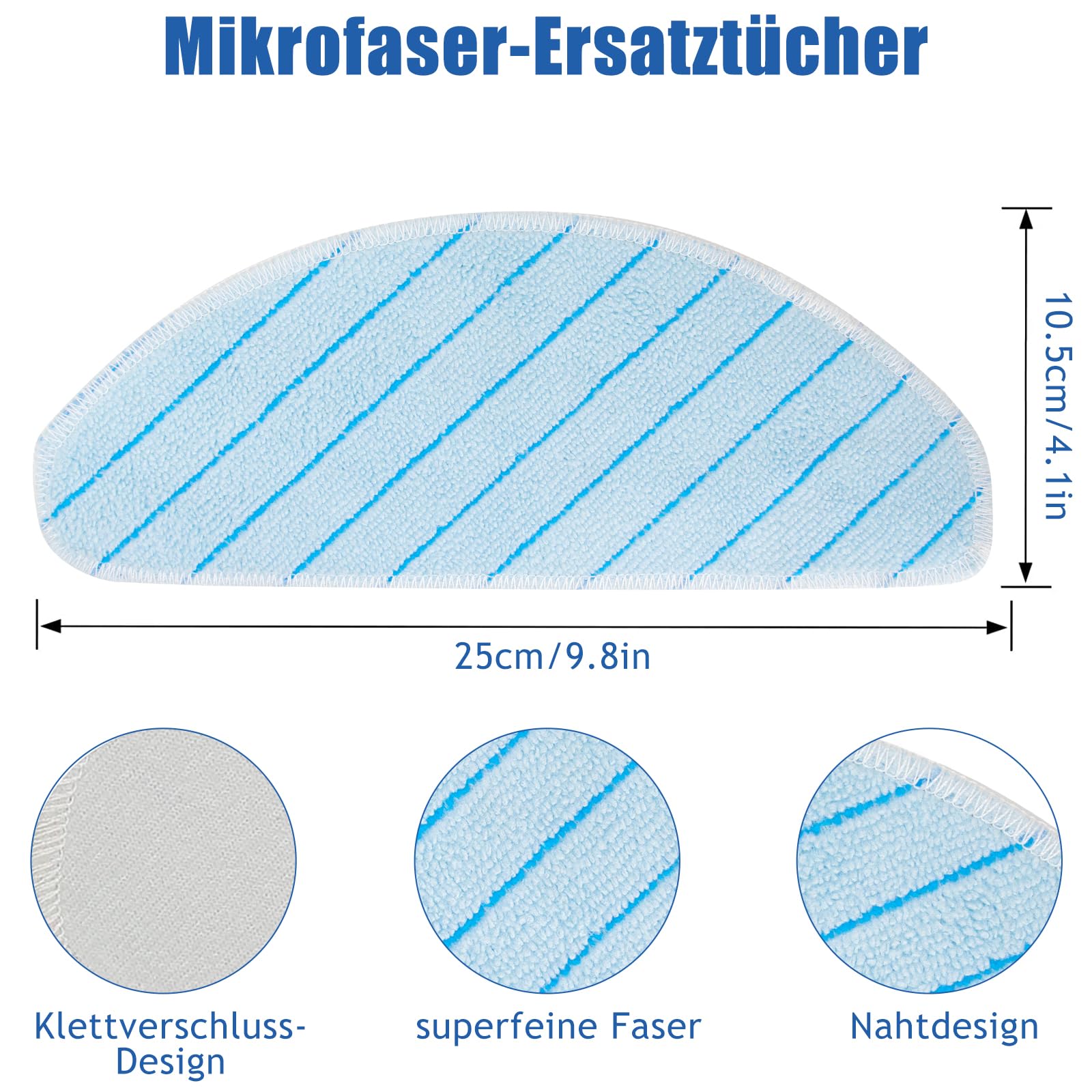 Zestaw 5 ściereczek do czyszczenia Ecovacs Deebot T9 Series T9 AIVI T9 PRO T9 MAX