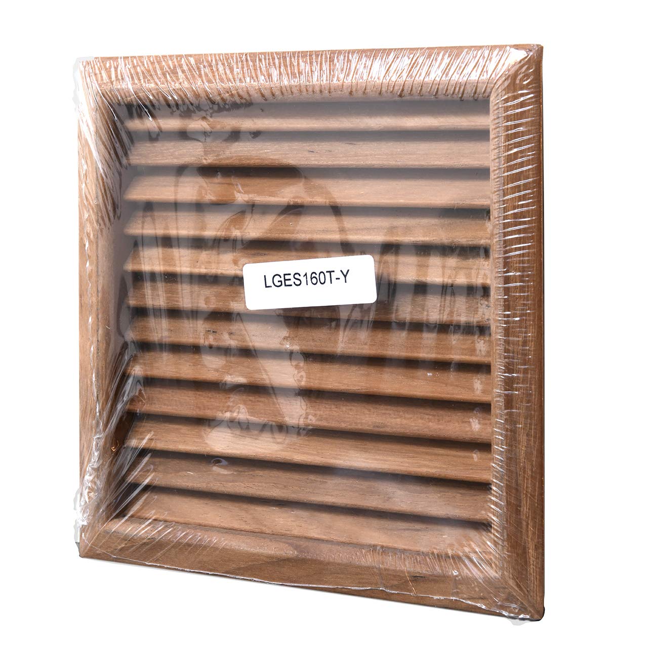 La Ventilazione LGES160T Griglia di Ventilazione quadrata in legno teak, da incasso. Dimensioni 172x172 mm