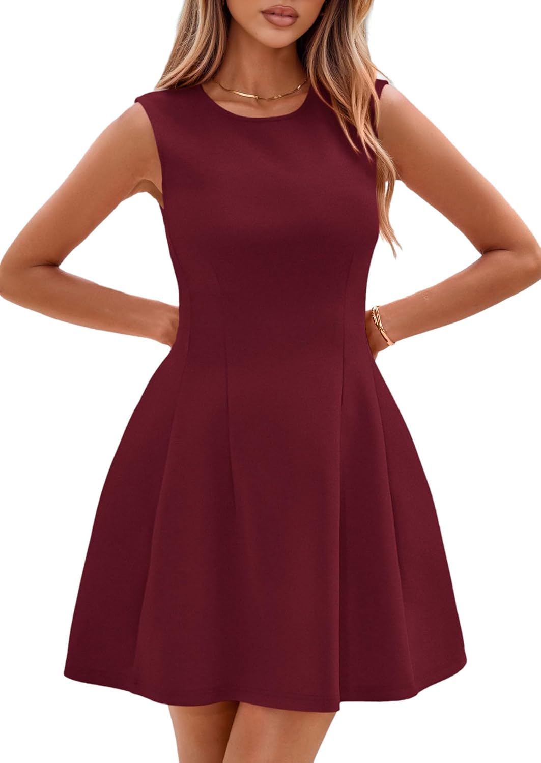 PRETTYGARDEN Summer Dresses for Women 2026 Elegant Classy Spring A Line Business Casual Work Graduation Cocktail Short Dress
