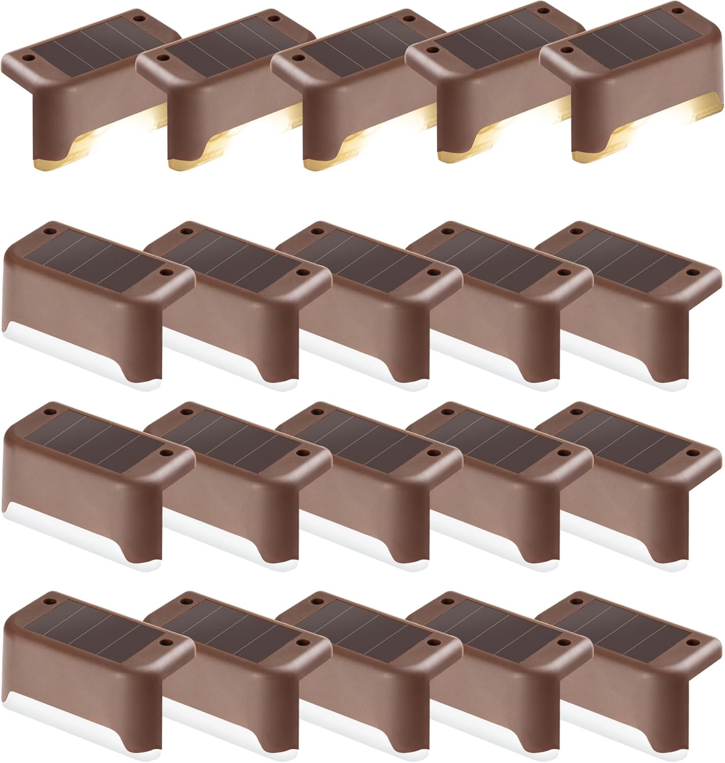 Solar Deck Lights Outdoor, Solar Step Lights Waterproof Led Lights for Outdoor Stairs, Step, Fence, Patio,Yard,Porch and Balcony(12 Pack,Warm White)