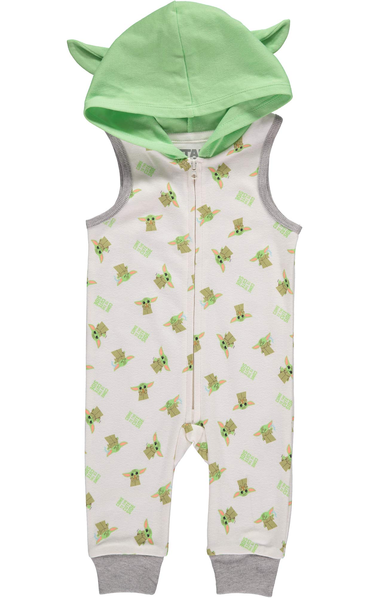 Happy ThreadsBaby Boy Baby Yoda Romper with Hooded Jumpsuit