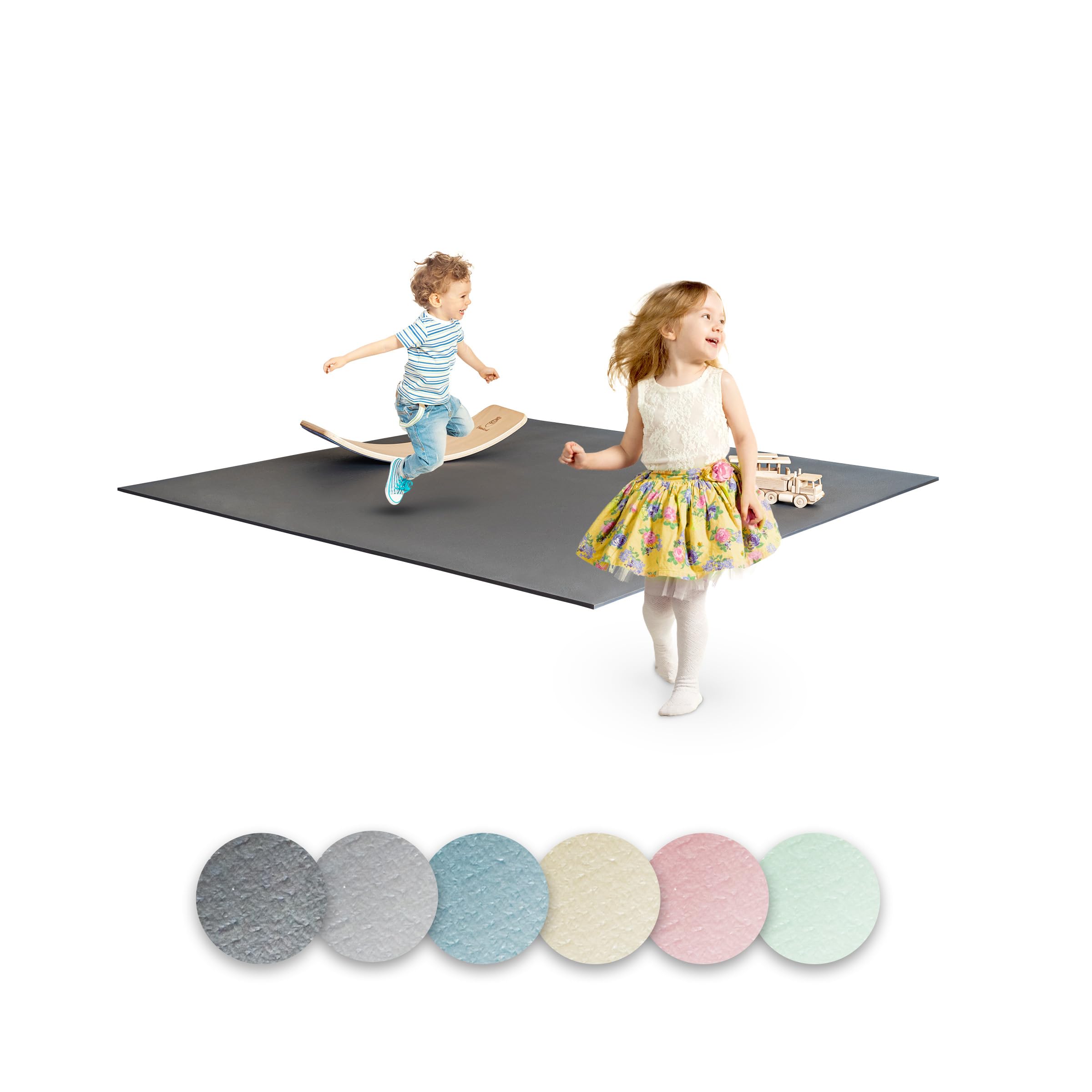 Ehrenkind® Krabbelmatte PRO | Extra dick und Soft | Made in Germany |Spielmatte Baby | Oeko-Tex 100 | Größe 160x160cm GRAU