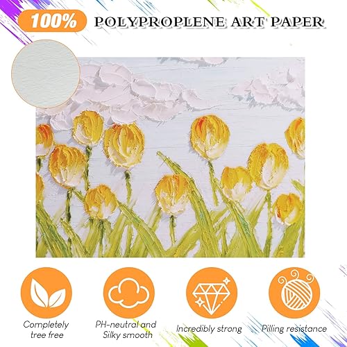Miniatura 3 de Ctosree 100 hojas de papel pastel al óleo de 180 GSM, papel de dibujo pastel, papel de pintura de tono neutro para medios secos, óleo, lápiz pastel,