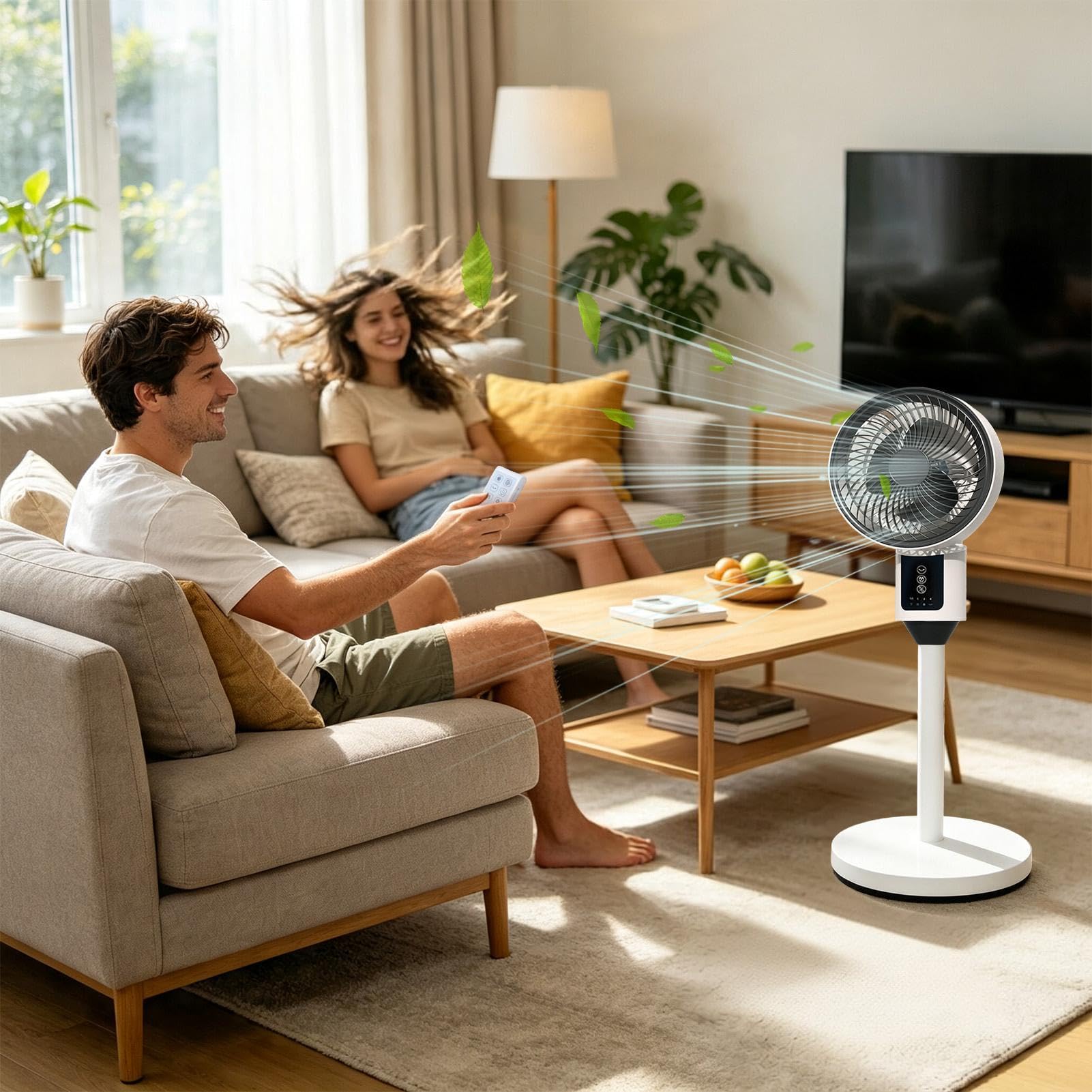 Ventilatore A Piantana Oscillante telecomando, timer, 3 velocità e altezza | Ventilatore A Piantana Per Camera Da per casa, ufficio, camera da , soggiorno, appartamento