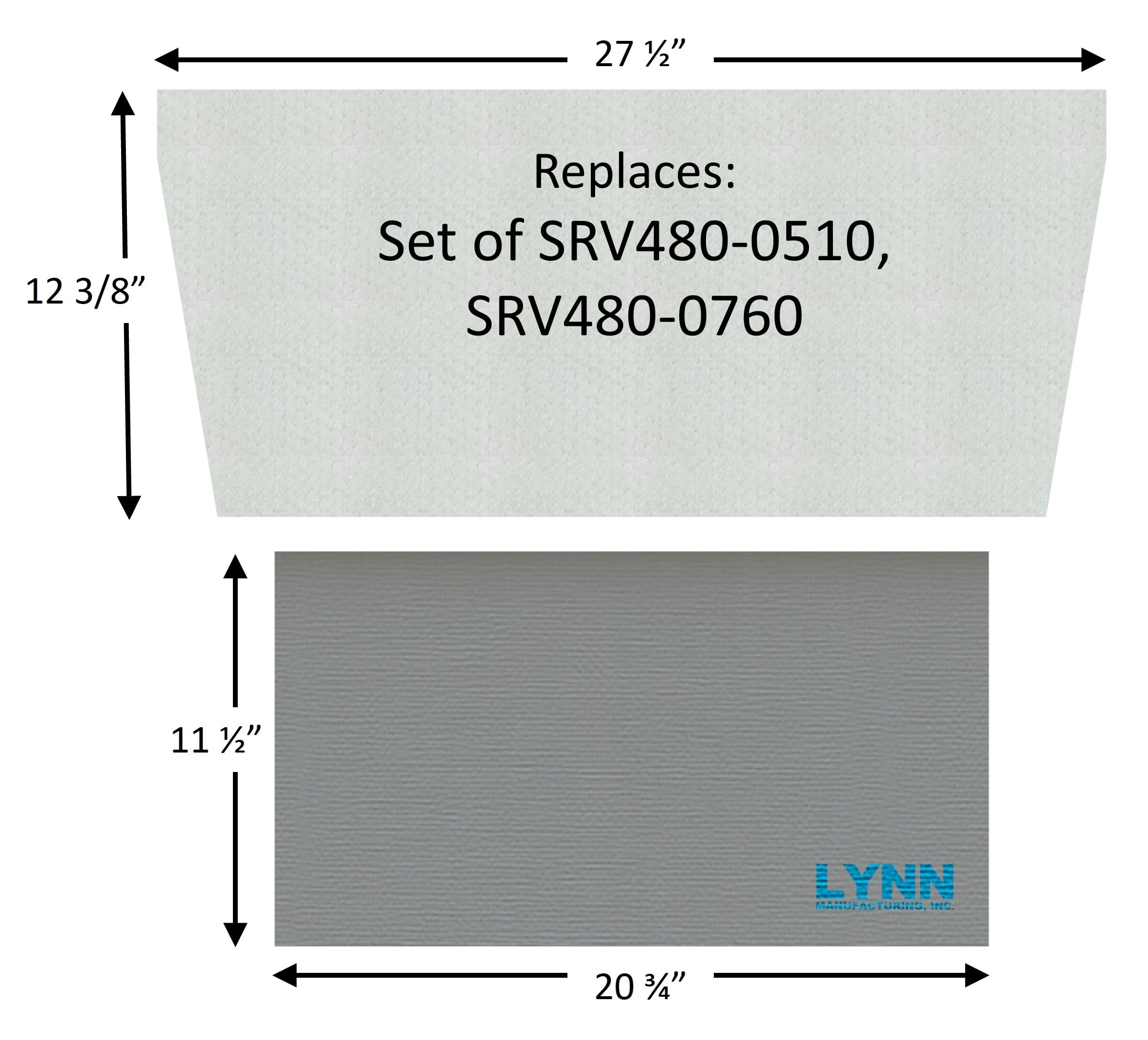 Lynn Manufacturing Ersatz-Heiz- und Glo- und Heizleitblech-Set aus Faserplatten und Decken, Northstar, Constitution, SRV480-0510, SRV480-0760, 2394C