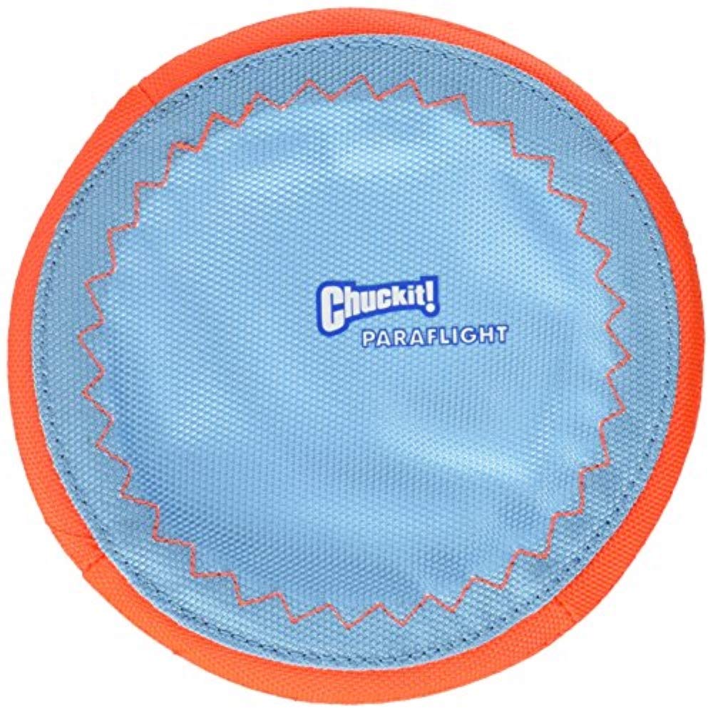 Photo 1 of ChuckIt! Paraflight Flyer Dog Frisbee Toy Floats On Water; Gentle On Dog's Teeth And Gums; Small Blue/Orange Small Flyer