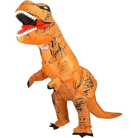 T-Rex Inflatable Dinosaur Costume: Unleash the Prehistoric Beast for Halloween Frolics