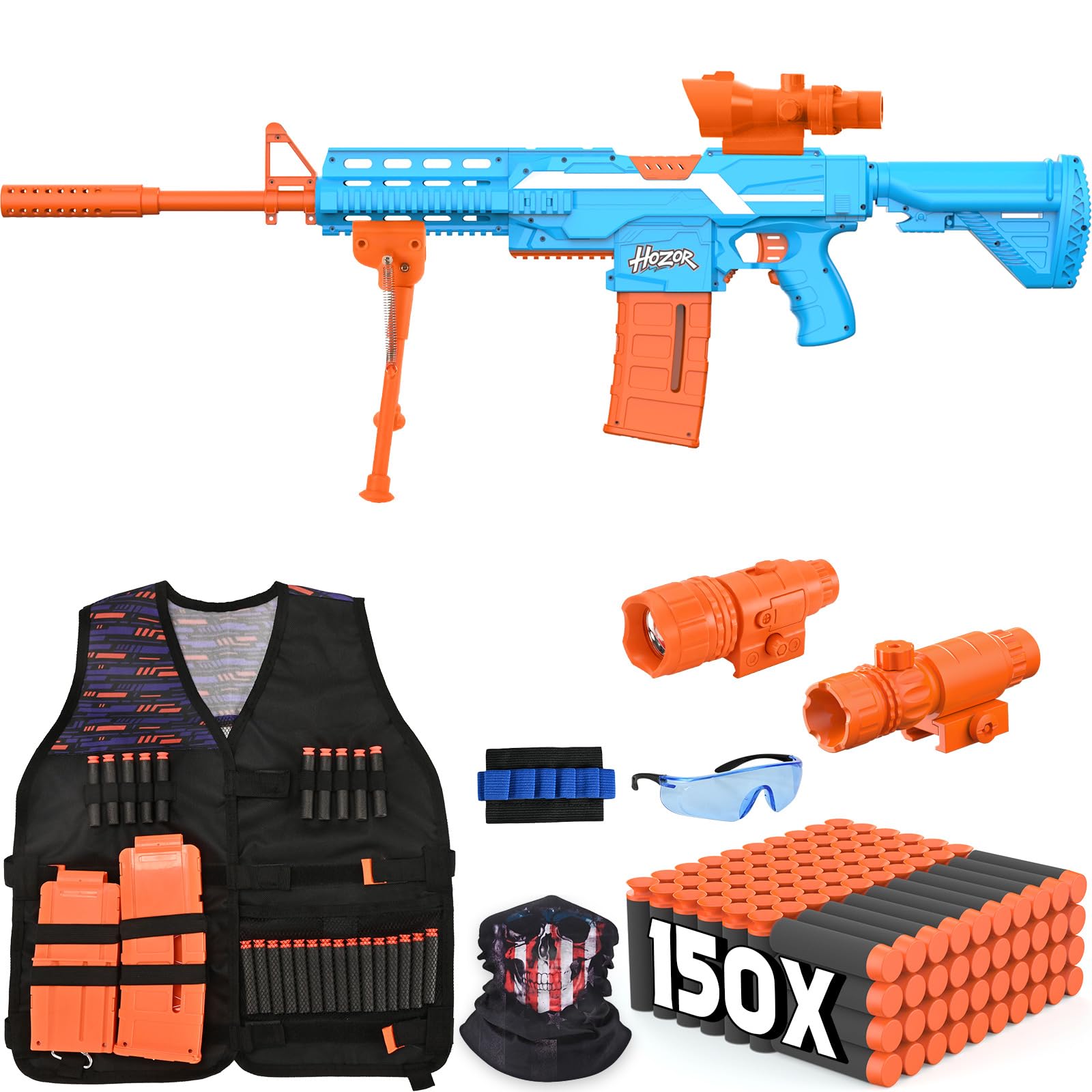 Amazon.com: Hozor TriFireX Rechargeable Motorized Blaster Tactical