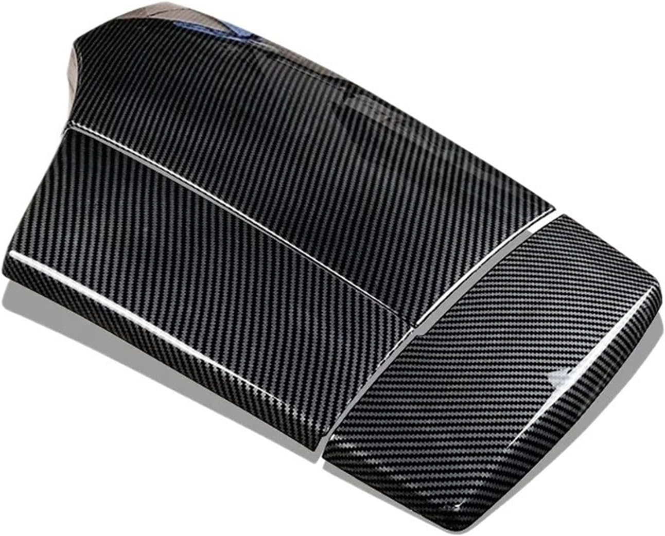 Compatible with BMW 5 Series E60 Car Armrest Latch Cover Carbon Fiber Center Console Arm Rest Storage Box Lid Cover Black