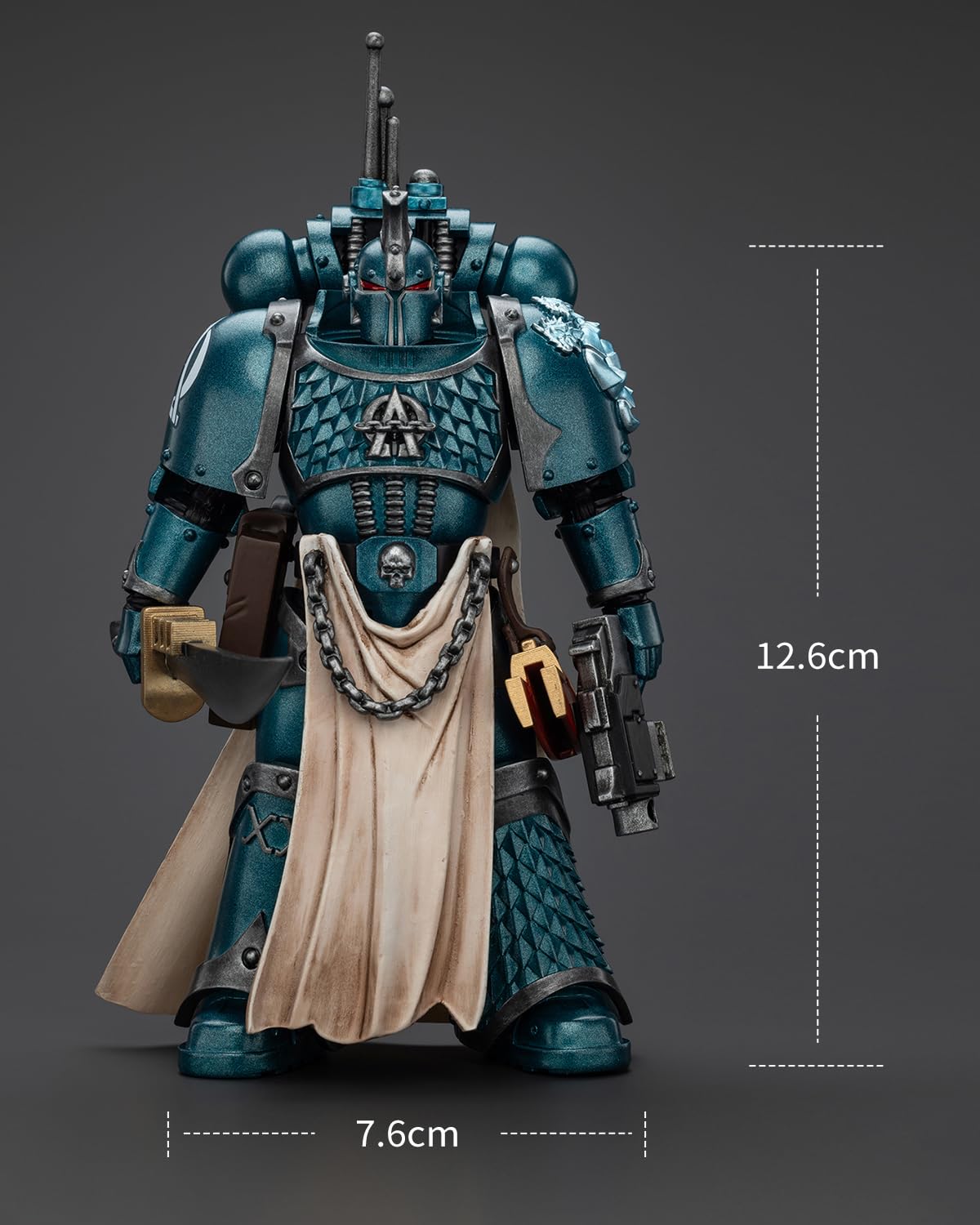 GWTCTOY JoyToy GW oryginalna licencja 1:18 figurka akcji, Alpha Legion Legion Praetor with Power Sword, 12 cm zestawy do montażu figurek kolekcjonerskich
