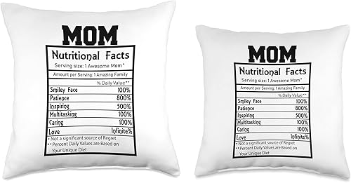 Miniatura 3 de Funny Mom Nutritional Facts Amazing Awesome - Almohada de 16 x 16 pulgadas, multicolor