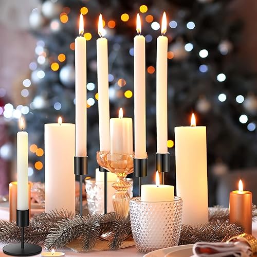 Miniatura 7 de Sieral Portavelas cónicos a granel, juego de candelabros modernos decorativos de metal para boda, aniversario, hogar, comedor, centro de mesa