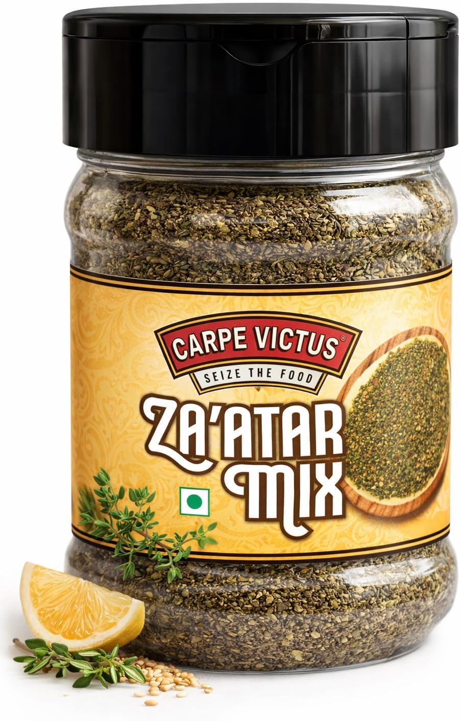 Carpe Victus Za’atar Mix | Zataar | Zaatar | Authentic Middle Eastern Spice Blend | Perfect for Olive Oil Dip, Flatbreads, Salads & Roasted Vegetables | Aromatic Herbal Seasoning for Sweet & Savory Dishes (50gm)