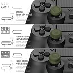 Skull & Co. La peau, CQC et FPS Jeu de poignées de pouce Bouchon de joystick Bouchon analogique pour commutateur Nintendo Pro Contrôleur & PS5 / PS4 / Contrôleur Slim/Pro - Bleu/jaune-néon, 3Pairs(6pcs)