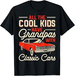 Grandpas with Classic Cars Funny Old Car Enthusiast Car Guy T-Shirt