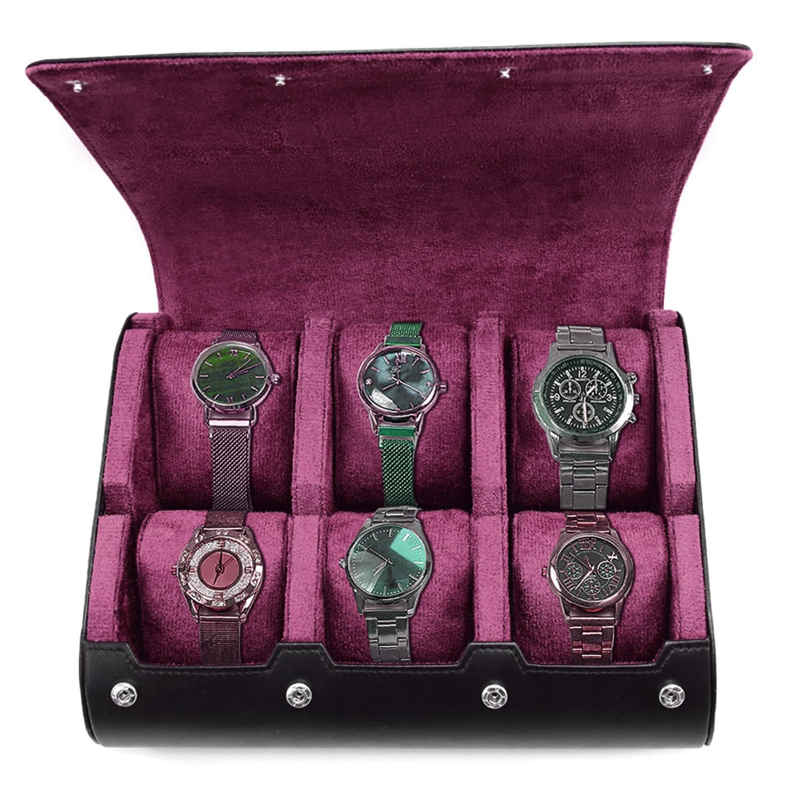Schmuck Aufbewahrungsbox, Uhren Druckknopf Tasche, Verpackung, Aufbewahrungstaschen, Armbanduhren Box, Reise Uhrentasche für Männer und Frauen
