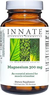 INNATE Response Formulas Magnesium 300 mg - Mineral Supplement for Muscle Relaxation - Vegetarian and Gluten-Free - 120 Capsules (60 Servings)