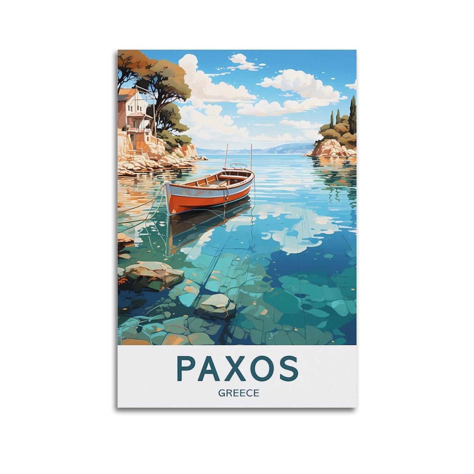 EZMLFA Diamond Painting Kits for Adults,Paxos Greece DIY Diamond Painting Art Kit for Beginners Home Wall Decor Arts and Craft Kits for Adults Kids 40x50cm