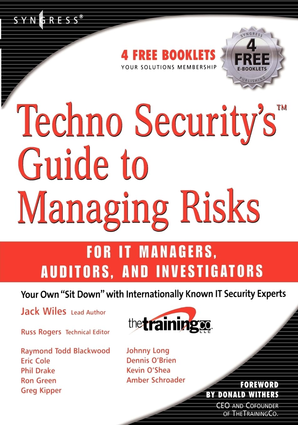 Buy Techno Security's Guide To Managing Risks: For It Managers, Auditors, and Investigators — BookShops.in