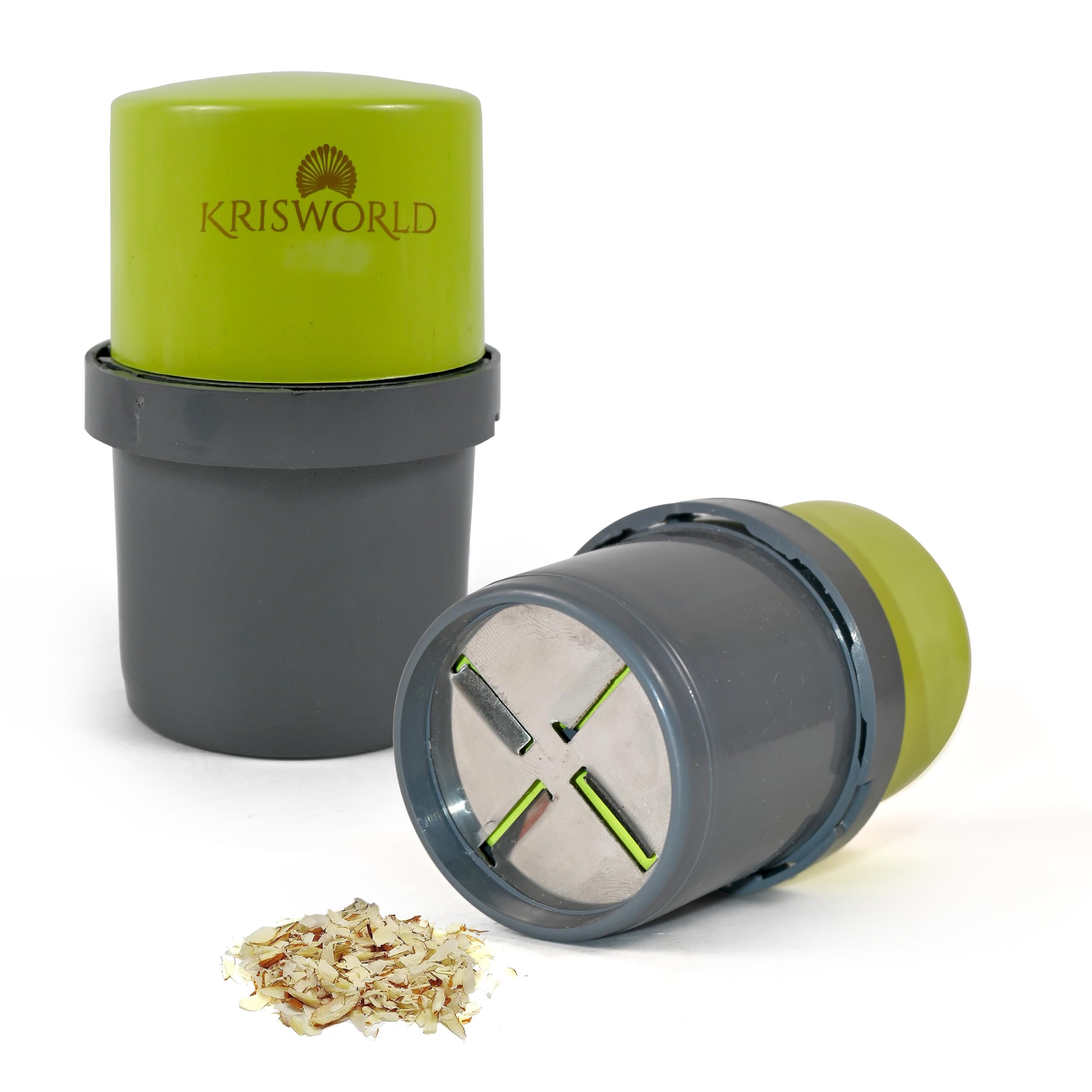 KRISWORLD Manual Dry Fruit Cutter for Kitchen| Nuts Slicer with with Built-in Storage| Stainless Steel Blade for Kitchen and Home Use - Perfect for Slicing Almonds, Cashews & Nuts (Dryfruit Slicer) (B0DCP33MSP) Amazon Price History, Amazon Price Tracker