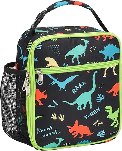 Miniatura 8 de Lonchera para niños y niñas, lonchera aislada reutilizable con soporte para botella de agua, bolsa de almuerzo para la escuela, guardería, color Un