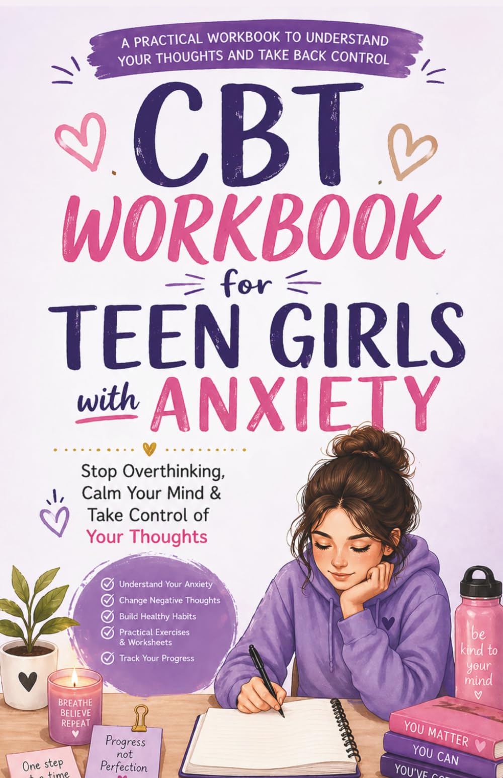 Cbt workbook for teen girls with anxiety: Stop Overthinking, Calm Your Mind & Take Control of Your Thoughts