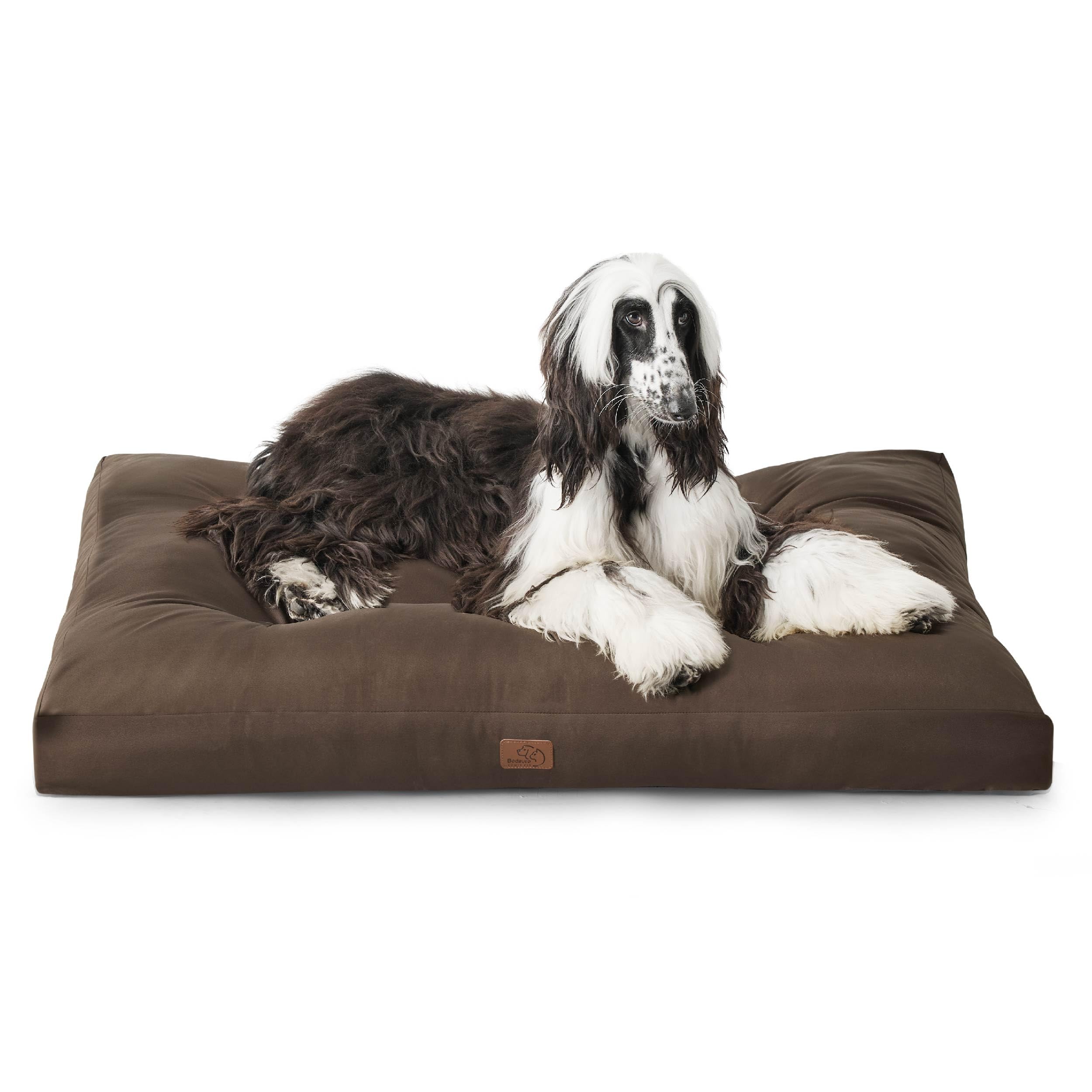Bedsure Washable Dog Bed Large XXL - 120x90x10cm Extra Large Dog Bed Mattress with Oxford Fabric, Water Resistant Dog Pillow Bed for Crate, Flat Dog Cushion Beds, Brown