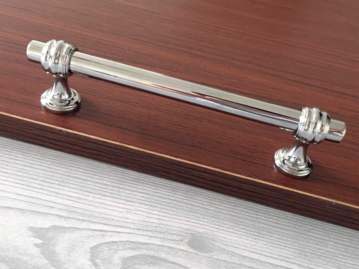 3.75" 5" 6.25" C-C Polished Chrome Drawer Pull Knob Cabinet Handle Dresser Pulls Kitchen Door Handles Hardware 96 128 160 mm Centers/C-C:6.25" (Size : L:6.25"(160 mm)/C-C:5"(128 mm))