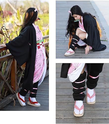 Miniatura 4 de Anime Unisex Cosplay Clog Shoes Kamado Tanjirou Geta Slippers Japanese flip Flops