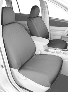 CalTrend Front Buckets Seats, Neoprene Seat Covers for 2008-2013 Toyota Highlander Light Grey Light Grey Insert and Trim
