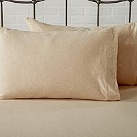 Vista 9 de Great Bay Home Cotton Jersey Knit Twin Sheet Set - Ultra-Soft, Stretchy, Heathered Melange Denim Blue Bed Sheets - Cozy, Soft T-Shirt Sheet &