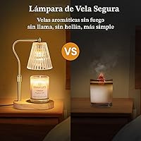 Vista 4 de Lámpara calefactora de velas seenlast con temporizador y atenuador de altura ajustable para dormitorio de nueva casa, regalos para el Día