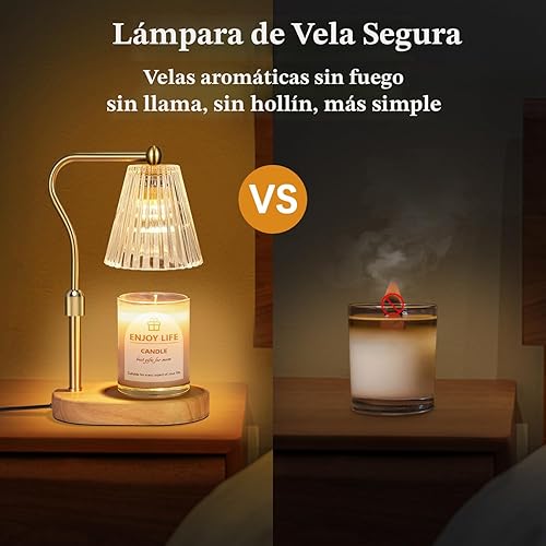 Miniatura 4 de Lámpara calefactora de velas seenlast con temporizador y atenuador de altura ajustable para dormitorio de nueva casa, regalos para el Día