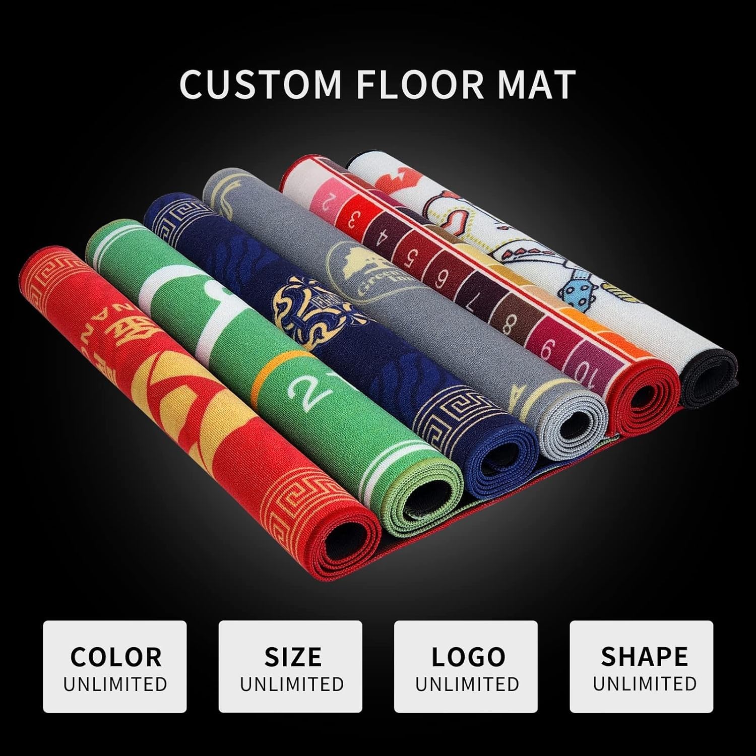 HARVEST HOUSE Tapis Personnalisé de Qualité Commerciale, Paillasson D'entrée Extérieur Intérieur Personnalisé, Antidérapant Résistant et Sale, Lavable