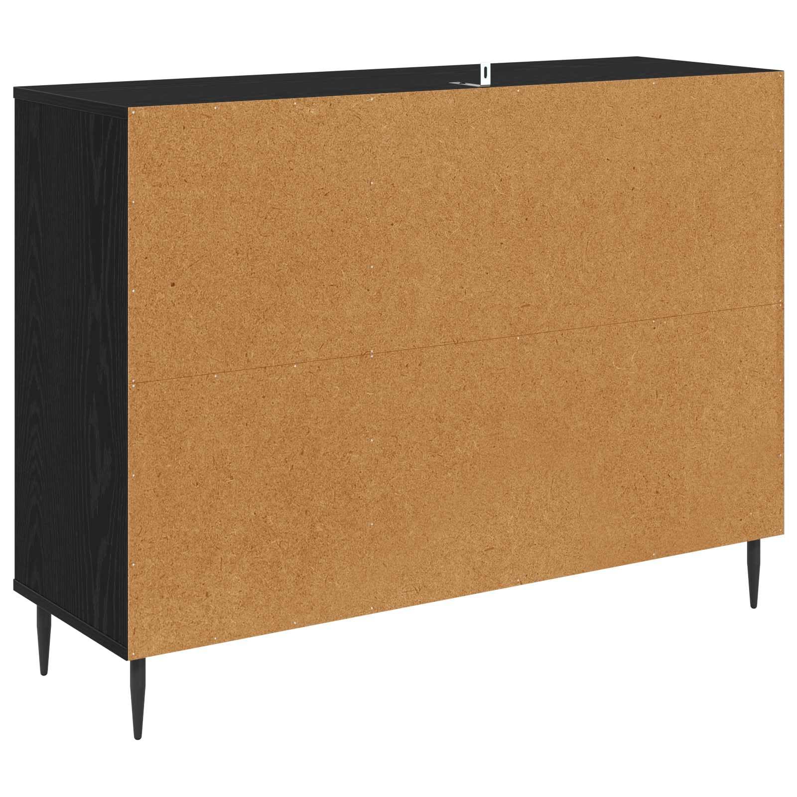 Credenza Aachen, rovere nero, 102 x 33 x 76 cm