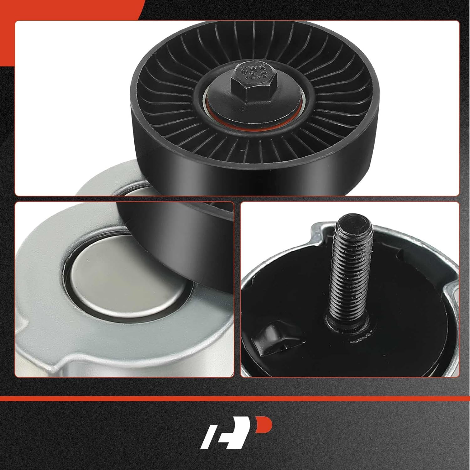 A-Premium Belt Tensioner Assembly with Pulley Compatible with Chrysler Town & Country Imperial & Dodge Caravan Grand Dynasty & Plymouth Voyager, Replace# 4612894AB, 4483214