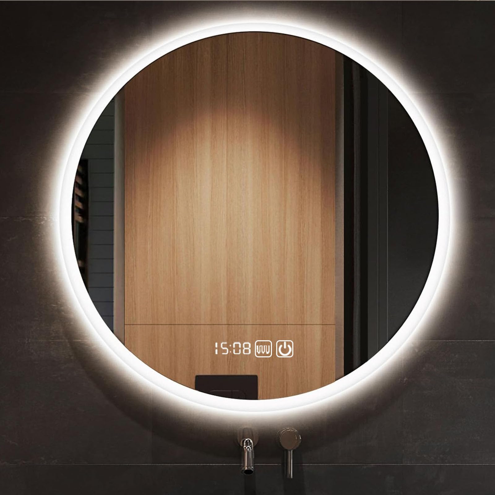 Miroir LED rond désembueur pour illuminer votre routine beauté chaque matin