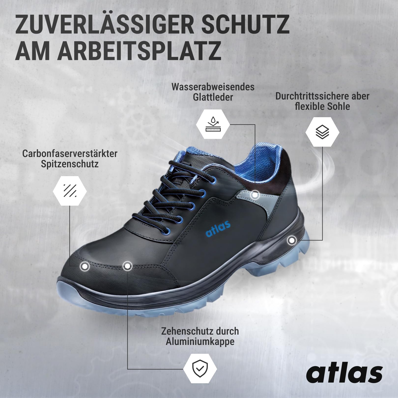 Atlas Obuwie ochronne Alu-Tec 565 XP szerokość 12