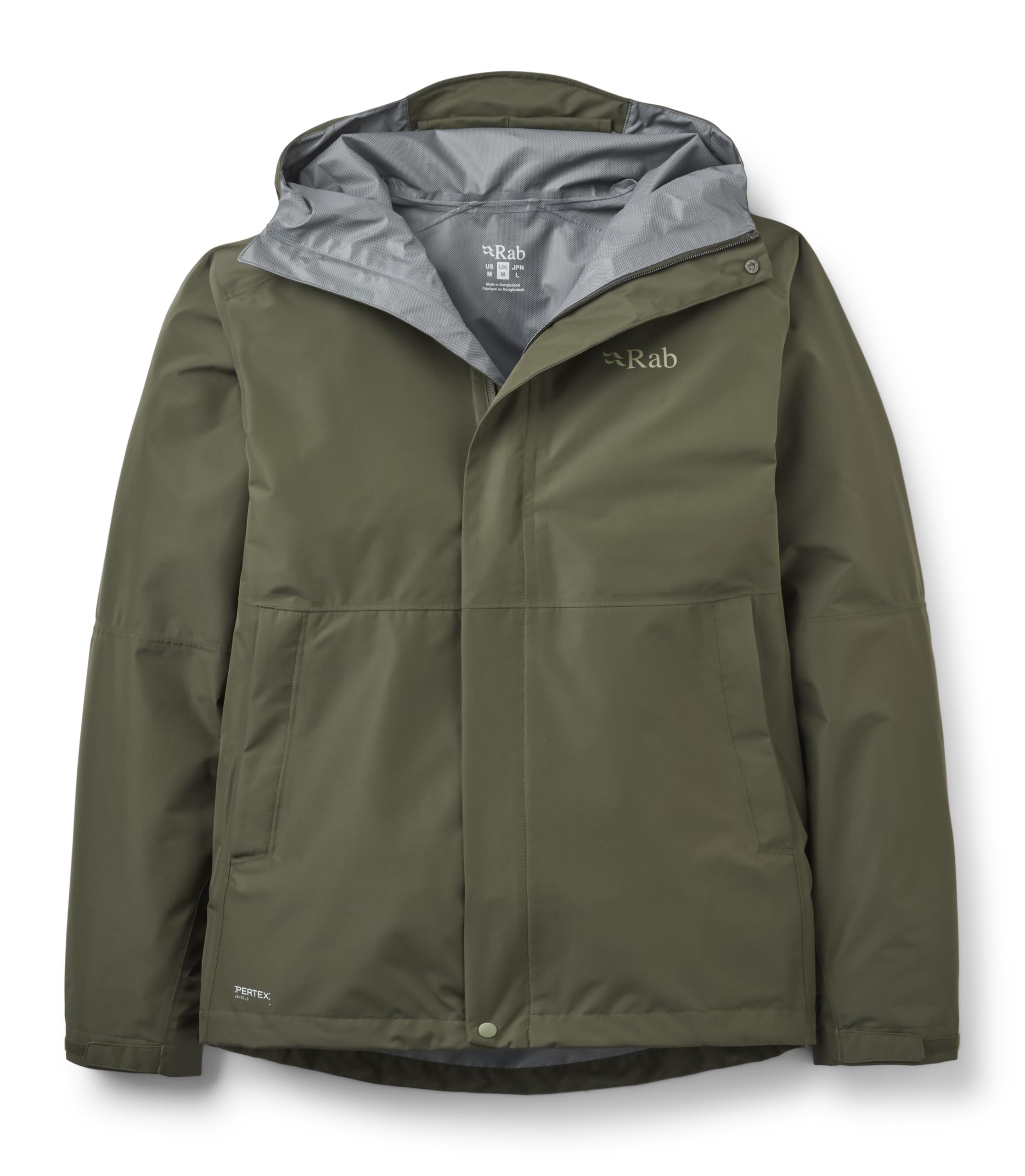 Rab Herren Downpour Jacke - Leichter wasserdichter Kapuzenmantel zum Wandern & Trekking