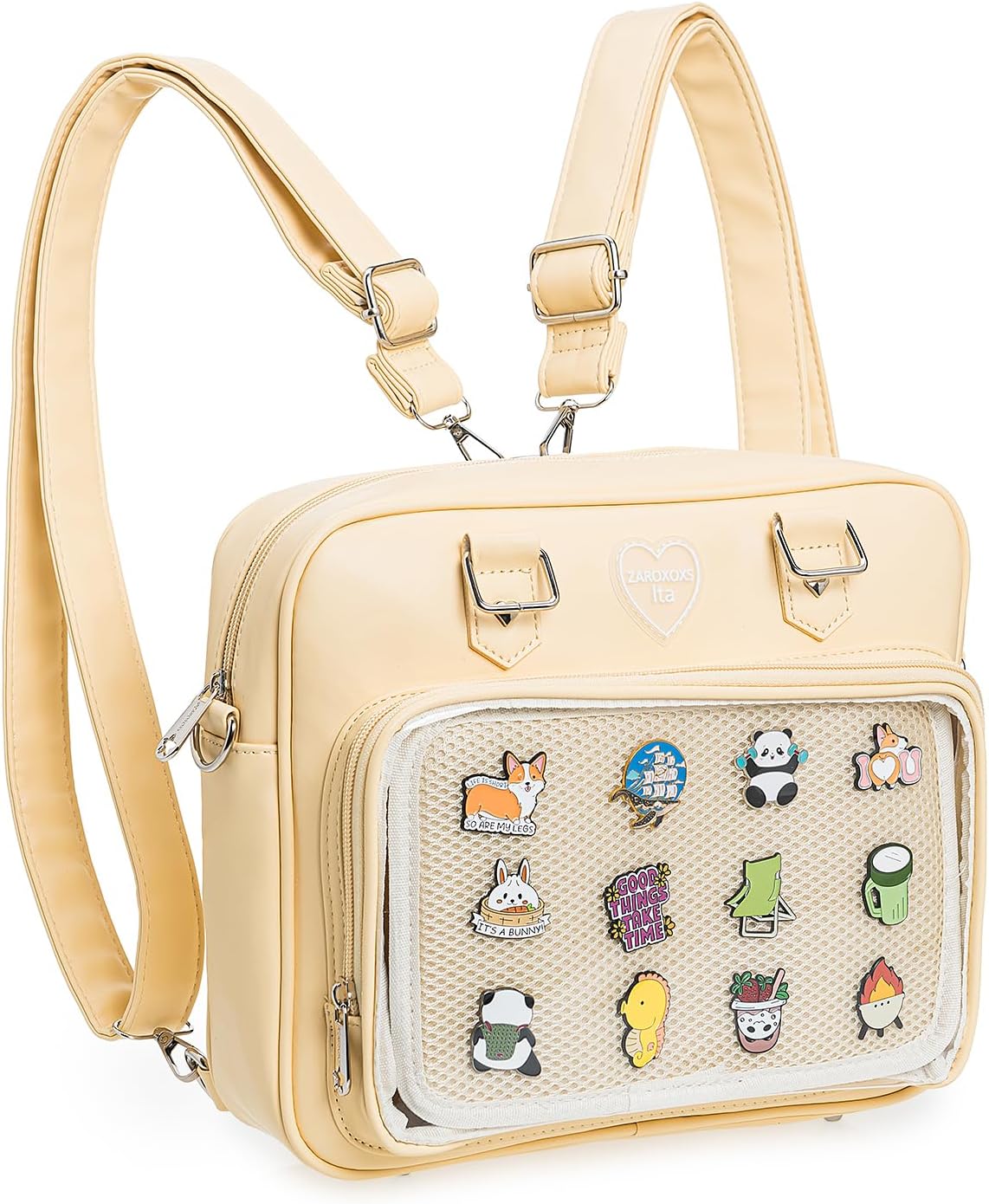 Ita Bag Crossbody Handbags Kawaii Shoulder Purse Square Backpack with Insert Anime Pins Display - Image 4