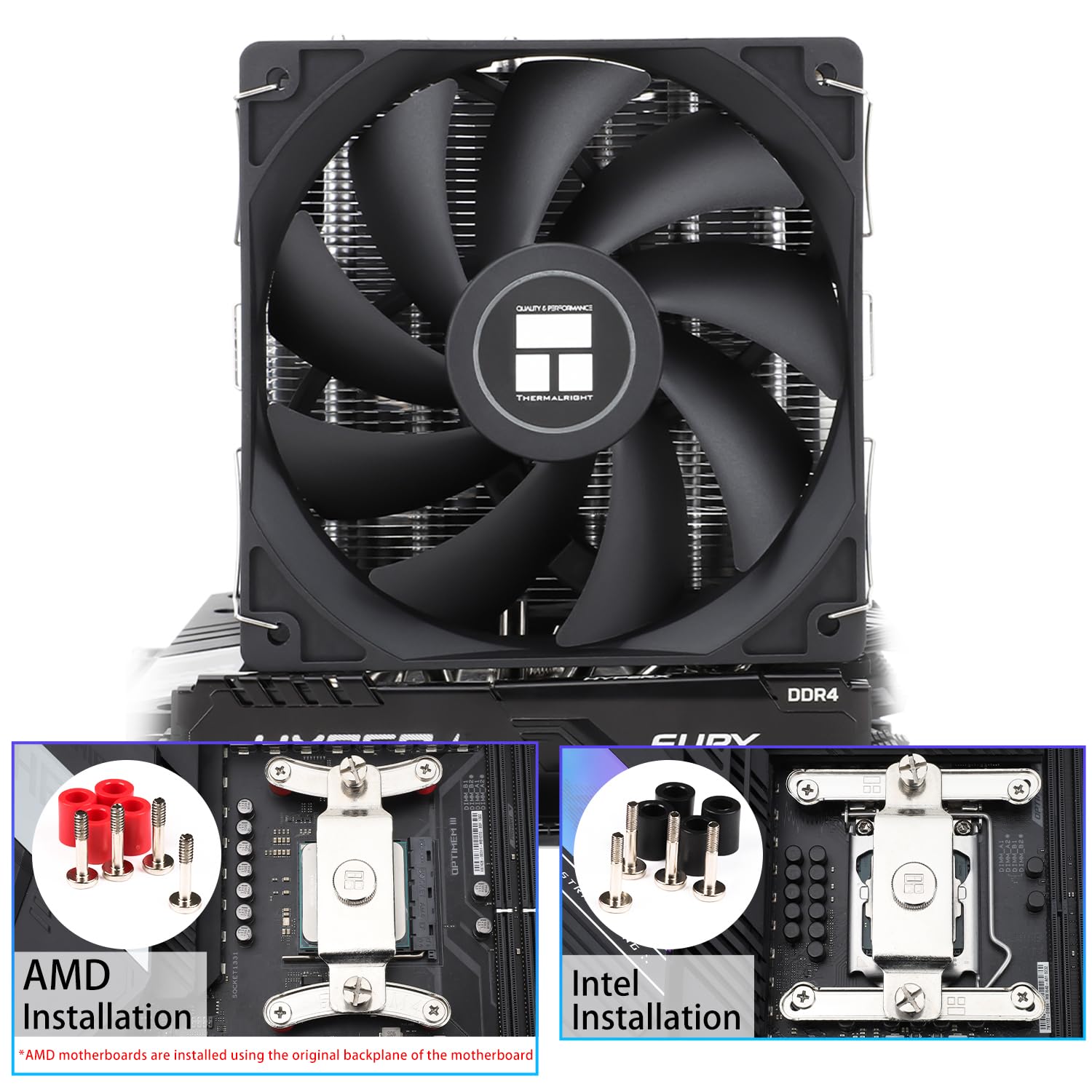 TR-Thermalright Peerless Assassin 120 SE CPU Air Cooler, Dual Tower e ventola con 6 tubi di calore, ventola PWM TL-C12C da 120 mm con 1550 giri/min, per AM5/AM4, Intel lga1851/1700/1150/1151/1200